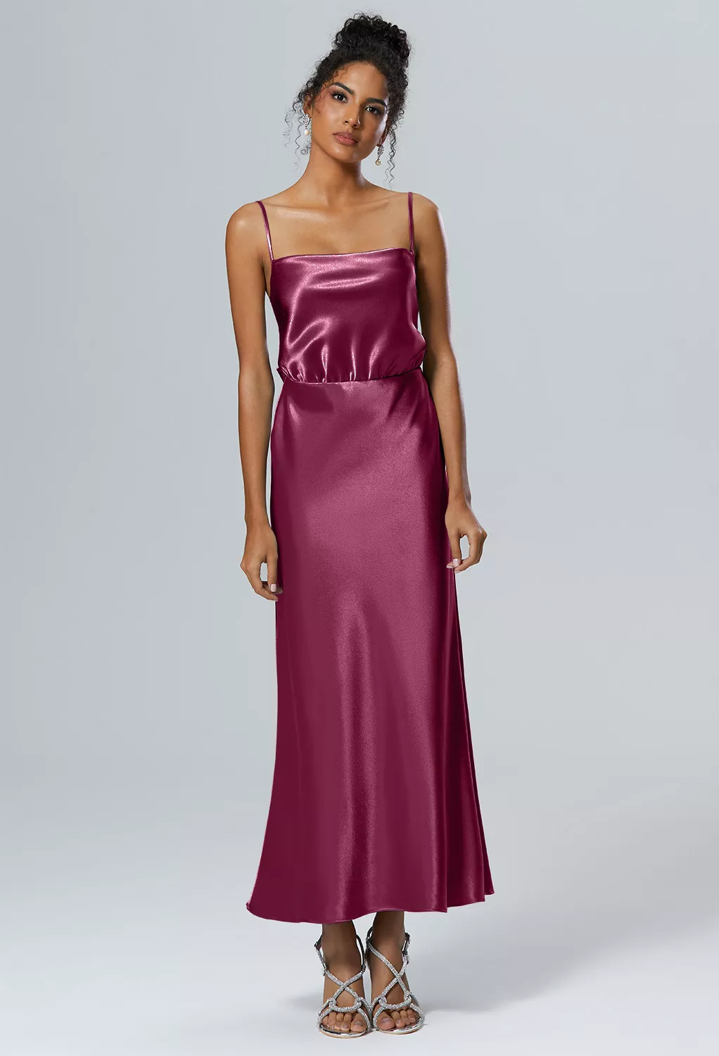 AW Lettice Burgundy  Beach Wedding Guest Dresses